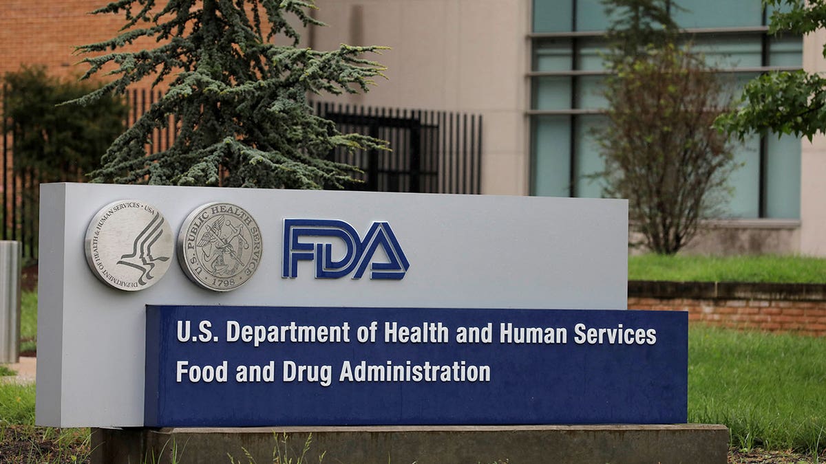 FDA sign outside the headquarters.